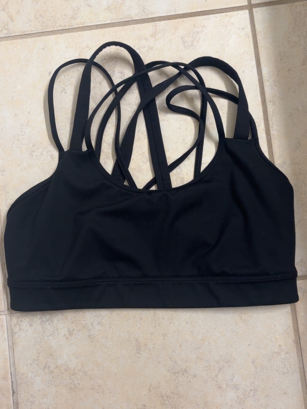 Victoria's Secret Black Strappy Crossback Sports Bra